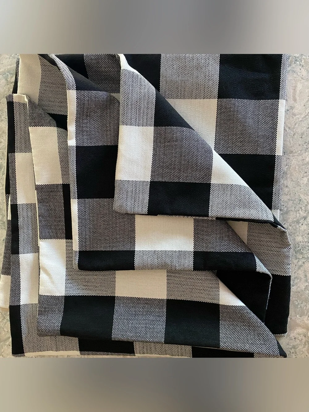 4 Black and White Buffalo Check Pillow covers 17.5” Classic Plaid